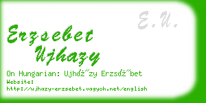 erzsebet ujhazy business card